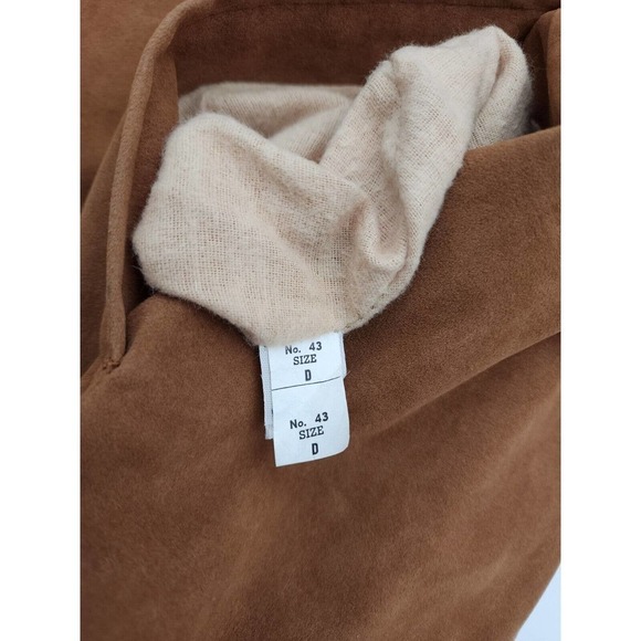 Vintage 1970s JC Penney Men's Faux Suede Sherpa Lined Western Coat Size 43 Snap - Picture 11 of 12